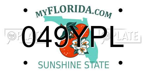 049YPL Florida License Plate
