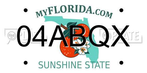04ABQX Florida License Plate