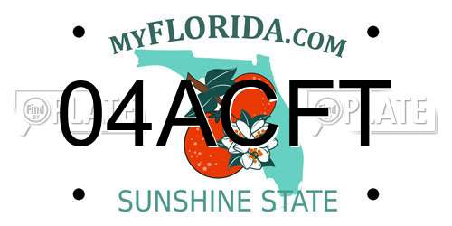 04ACFT Florida License Plate
