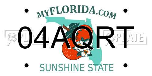 04AQRT Florida License Plate