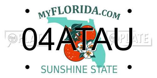 04ATAU Florida License Plate
