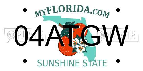 04ATGW Florida License Plate