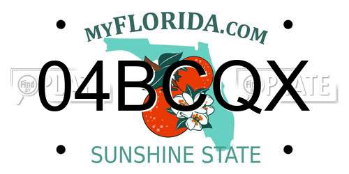 04BCQX Florida License Plate