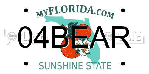 04BEAR Florida License Plate