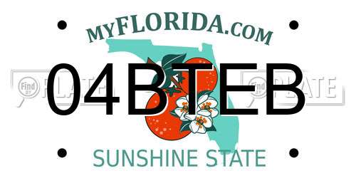 04BTEB Florida License Plate