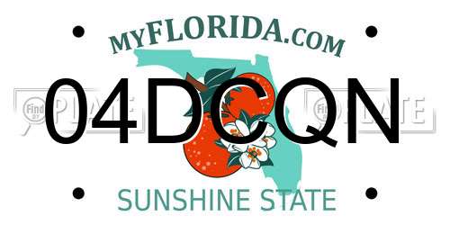 04DCQN Florida License Plate
