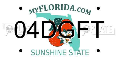 04DGFT Florida License Plate
