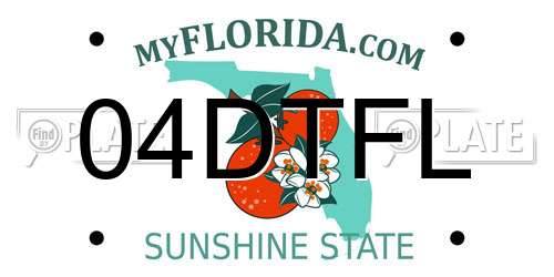 04DTFL Florida License Plate