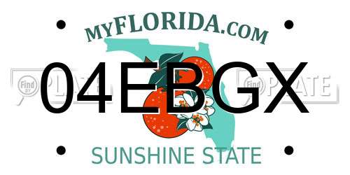 04EBGX Florida License Plate