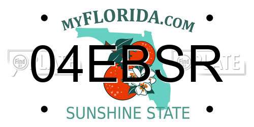 04EBSR Florida License Plate