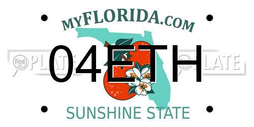 04ETH Florida License Plate