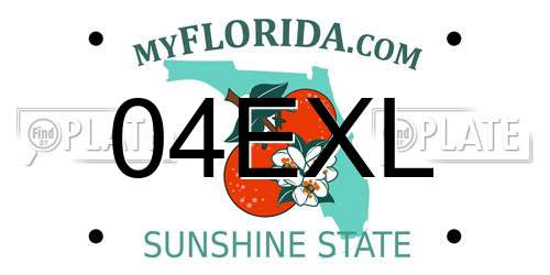 04EXL Florida License Plate