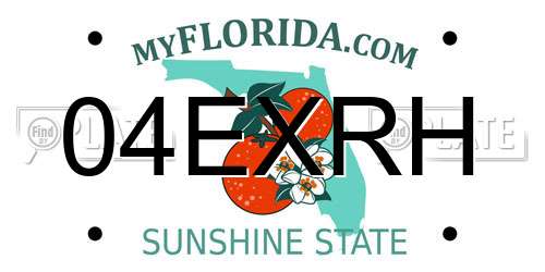 04EXRH Florida License Plate