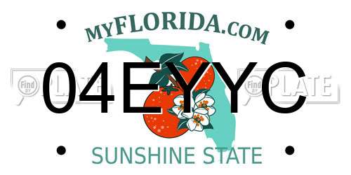 04EYYC Florida License Plate