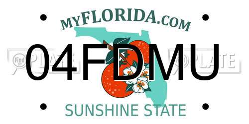 04FDMU Florida License Plate