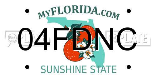 04FDNC Florida License Plate