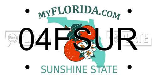 04FSUR Florida License Plate