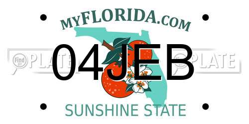 04JEB Florida License Plate