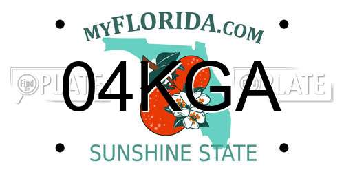 04KGA Florida License Plate