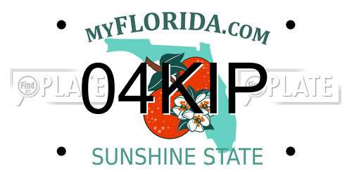 04KIP Florida License Plate