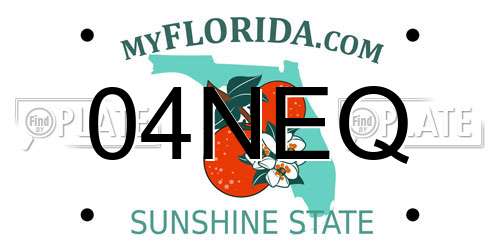 04NEQ Florida License Plate