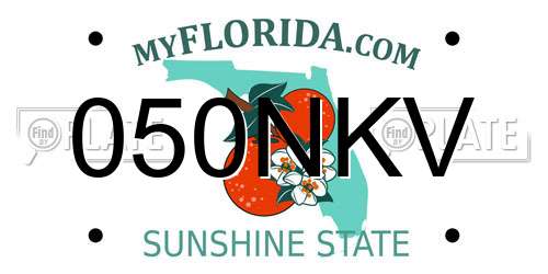050NKV Florida License Plate