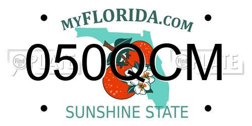 050QCM Florida License Plate