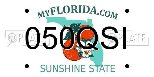 050QSI Florida License Plate