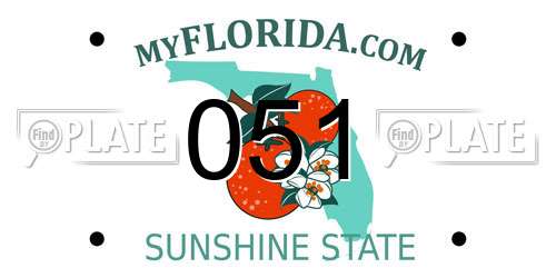 051 Florida License Plate