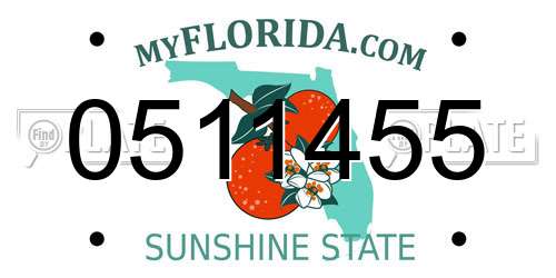 0511455 Florida License Plate