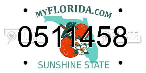 0511458 Florida License Plate