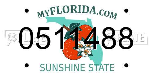 0511488 Florida License Plate