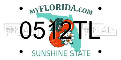0512TL Florida License Plate