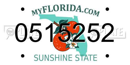 0515252 Florida License Plate