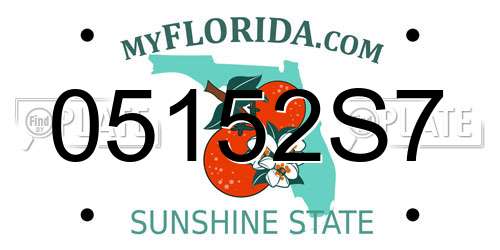 05152S7 Florida License Plate