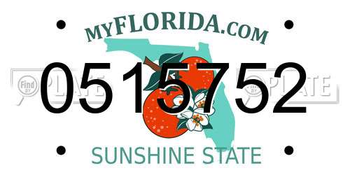 0515752 Florida License Plate