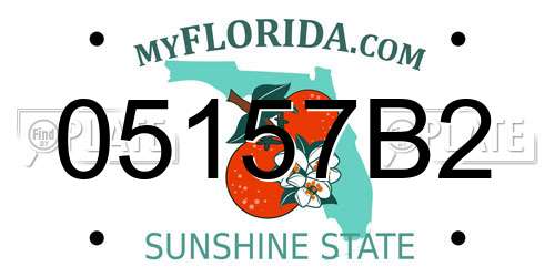 05157B2 Florida License Plate