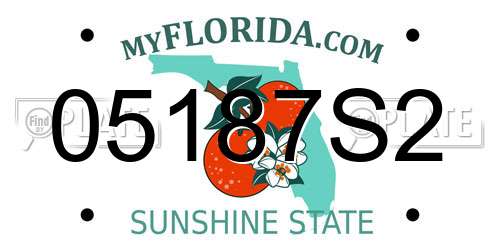 05187S2 Florida License Plate
