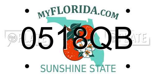 0518QB Florida License Plate