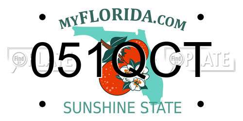 051QCT Florida License Plate