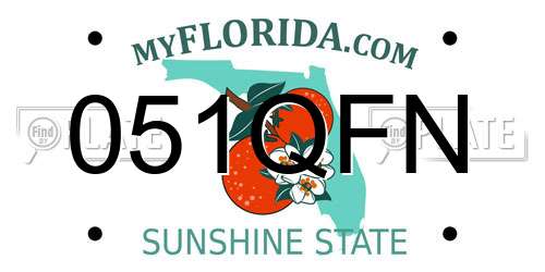 051QFN Florida License Plate
