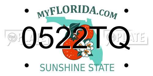 0522TQ Florida License Plate