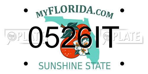 0526IT Florida License Plate