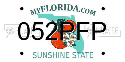 052PFP Florida License Plate