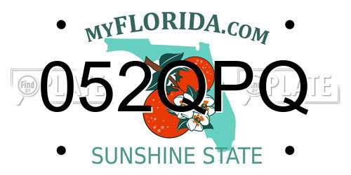 052QPQ Florida License Plate