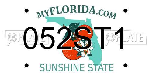 052ST1 Florida License Plate