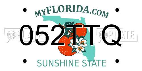 052TTQ Florida License Plate
