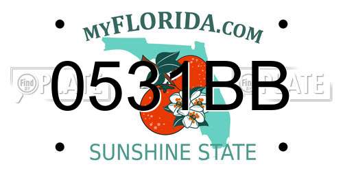 0531BB Florida License Plate