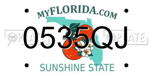 0535QJ Florida License Plate