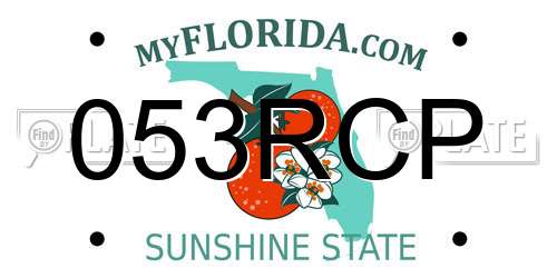 053RCP Florida License Plate